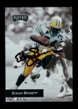 1993 Tekchrome AUTOGRAPHED Football Card #62 Edgar Bennet Green Bay Packers