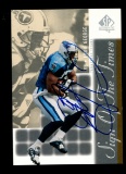 2000 Upper Deck AUTOGRAPHED Football Card #EG Eddie George Tennessee Titans