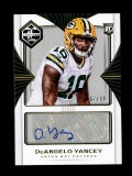2017 Panini AUTOGRAPHED ROOKIE Football Card Rookie DeAngelo Yancey Green B