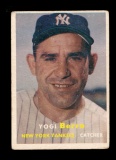 1957 Topps Baseball Card #2 Hall of Famer Yogi Berra New York Yankees