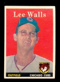 1958 Topps Baseball Card #66 Lee Walls Chicago Cubs