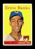 1958 Topps Baseball Card #310 Hall of Famer Ernie Banks Chicago Cubs. Small