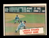 1961 Topps Baseball Card #402 Larsen Pitches Perfect Games