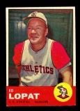 1963 Topps Baseball Card #23 Ed Lopat Kansas City Athletics