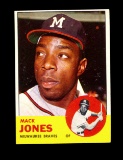 1963 Topps Baseball Card #137 Mack Jones Milwaukee Braves