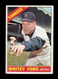 1966 Topps Baseball Card #160 Hall of Famer Whitey Ford New York Yankees