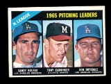 1966 Topps Baseball Card #223 National League Pitching Leaders: Sandy Koufa