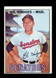 1967 Topps Baseball Card #228 Gil Hodges Manager Washington Senators