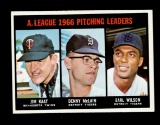 1967 Topps Baseball Card #235 American League Pitching Leaders: Jim Kaat-De