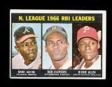 1967 Topps Baseball Card #242 National League RBI Leaders: Hank Aaron-Bob C