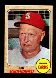1968 Topps Baseball Card #294 Hall of Famer Manager Red Schoendienst St Lou