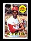 1969 Topps Baseball Card #85 Hall of Famer Lou Brock St Louis Cardinals