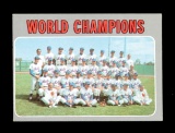 1970 Topps Baseball Card #1 New York Mets World Champions Team