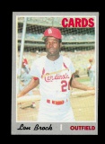 1970 Topps Baseball Card #330 Hall of Famer Lou Brock St Louis Cardinals