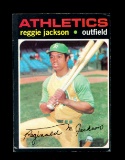1971 Topps Baseball Card #20 Hall of Famer Reggie Jackson Oakland As