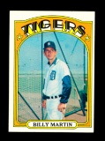 1972 Topps Baseball Card #33 Manger Billy Martin Detroit Tigers