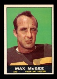 1961 Topps Football Card #42 Max McGee Green Bay Packers