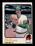 1973 Topps Baseball Card #84 Hall of Famer Rollie Fingers Oakland As