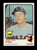 1973 Topps Baseball Card #193 Hall of Famer Carlton Fisk Boston Red Sox