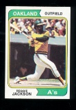 1974 Topps Baseball Card #130 Hall of Famer Reggie Jackson Oakland As. Ink