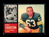 1962 Topps ROOKIE Football Card #69 Rookie Fuzzy Thurston Green Bay Packers