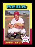 1975 Topps Baseball Card #260 Hall of Famer Johnny Bench Cincinnati Reds