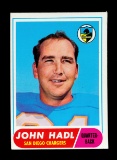 1968 Topps Football Card #63 John Hadl San Diego Chargers