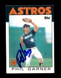 1986 Topps AUTOGRAPED Baseball Card # 83 Phil Garner Houston Astros