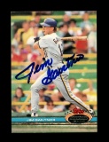 1991 Topps Stadium AUTOGRAPHED Baseball Card #183 Jim Gantner Milwaukee Bre