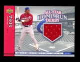 2001 Upper Deck GAME WORN JERSEY Baseball Card #AS-SS1 Sammy Sosa Chicago C