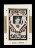 2003 Upper Deck PATCH COLLECTION Baseball Card Hall of Famer Eddie Mathews