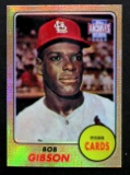 2002 Topps Reprint Baseball Card #100 of 1968 Topps Hall of Famer Bob Gibso