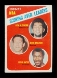 1971 Topps Basketball Card #139 Average Scoring Leaders: Lew Alcondor-John