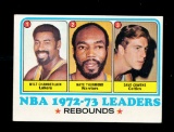 1973 Topps Basketball Card #157 NBA Rebound Leaders: Wilt Chamberlin-Nate A