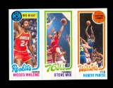 1980 Topps Basketball Card Moses Malone-Steve Mix-Robert Parish