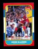 1986 Fleer Basketball Card #83 of 132 Akeem Olajuwon Houston Rockets