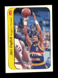 1986 Fleer Sticker Basketball Card #4 of 11 Alex English Denver Nuggets