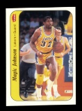 1986 Fleer Sticker Basketball Card #7 of 11 Magic Johnson Los Angeles Laker