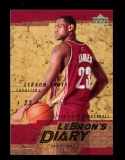2003 Upper Deck Lebrons Diary ROOKIE Basketball Card #LJ9 Rookie Lebron Jam