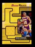 2007 Bowman GAME WORN JERSEY Basketball Card Magic Johnson Los Angeles Lake