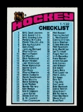1976 Topps Hockey Card #116 Checklist 1-132 Unchecked Condition