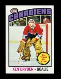 1976 Topps Hockey Card #200 Hall of Famer Ken Dryden Monteal Canadiens