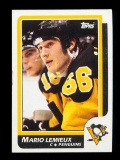 1986 Topps Hockey Card #122 Hall of Famer Mario Lemieux Pittsburgh Penguins