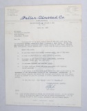 Original March 24, 1958 Letter From Baseball Hall of Famer Bob Feller's Ins