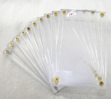 (10) Acrylic Screwdown Card Holders. Used But In Very Good Condition Only F