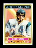 1980 Topps ROOKIE Football Card #520 Hall of Famer Dan Fouts San Diego Char