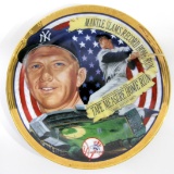 1995 The Hamilton Collection Mickey Mantle Collector Plate 