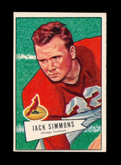1952 Bowman Large Football Card #110 Jack Simmons Chicago Cardinals.