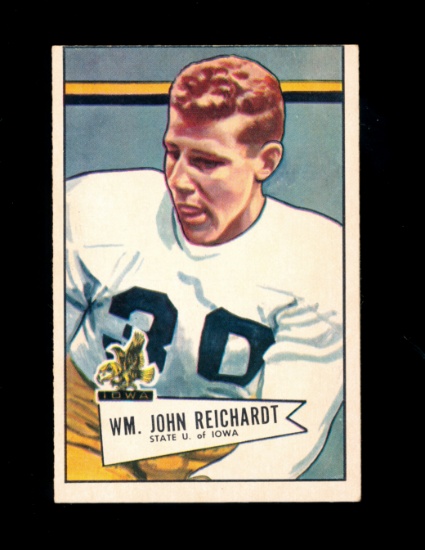 1952 Bowman Large Football Card #113 William John Reichardt Green Bay Packe