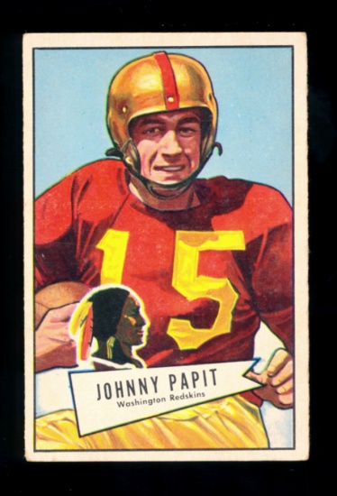 1952 Bowman Large Football Card #143 John Papit Washington Redskins.